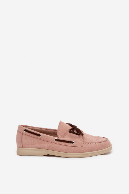 sapato mocassins femininos com detalhes elegantes Tom rosa claro Calivra sapato mocassins femininos com detalhes elegantes Tom rosa claro Calivra