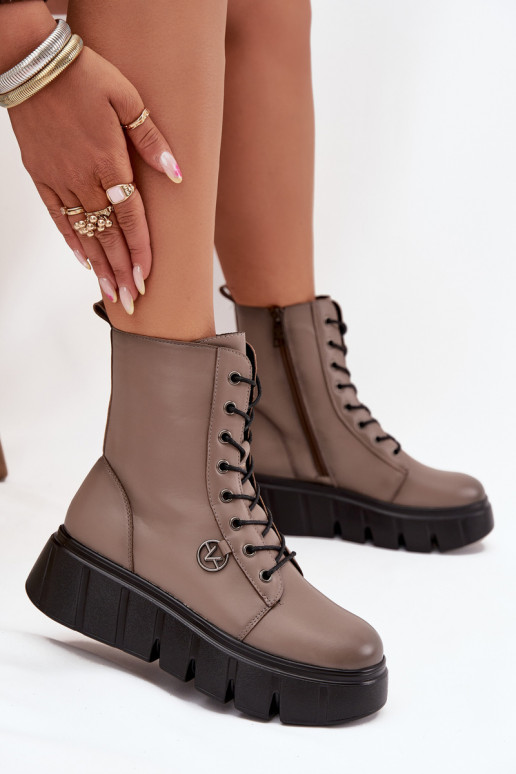 Botins de trabalho Feminino com uma plataforma aquecimento Vinceza 58588 bege Botins de trabalho Feminino com uma plataforma aquecimento Vinceza 58588 bege