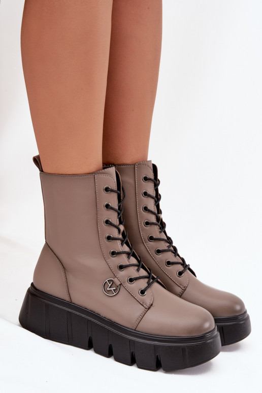 Botins de trabalho Feminino com uma plataforma aquecimento Vinceza 58588 bege Botins de trabalho Feminino com uma plataforma aquecimento Vinceza 58588 bege