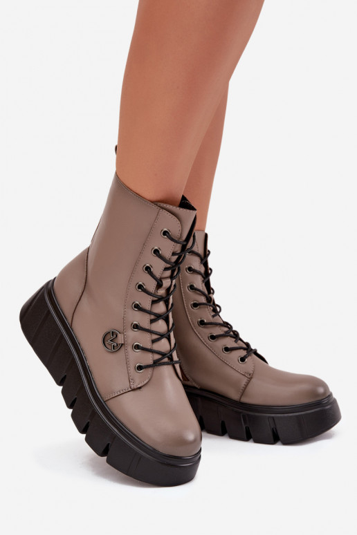 Botins de trabalho Feminino com uma plataforma aquecimento Vinceza 58588 bege Botins de trabalho Feminino com uma plataforma aquecimento Vinceza 58588 bege