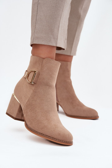 aquecimento Botas femininas Ze cor douradami Elementami bege Ambrine 2