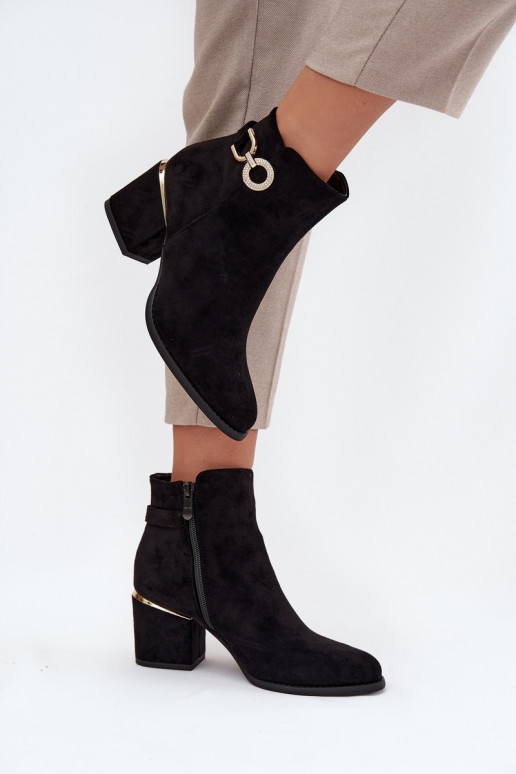 aquecimento Botas femininas Ze cor douradami Detalami com salto cor preta Dorisse aquecimento Botas femininas Ze cor douradami Detalami com salto cor preta Dorisse