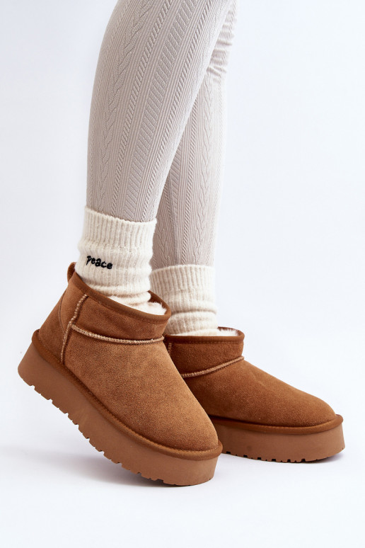 Elegante de camurça Baixo Botas de neve cor marrom Nucca Elegante de camurça Baixo Botas de neve cor marrom Nucca