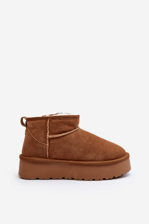 Elegante de camurça Baixo Botas de neve cor marrom Nucca Elegante de camurça Baixo Botas de neve cor marrom Nucca