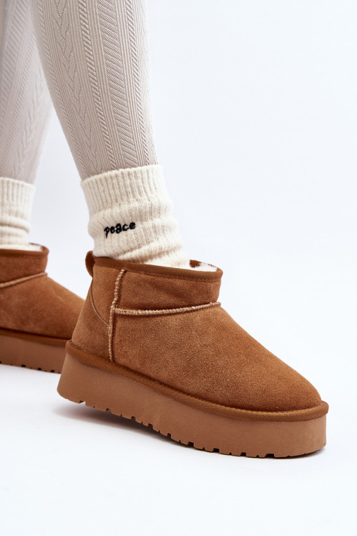 Elegante de camurça Baixo Botas de neve cor marrom Nucca Elegante de camurça Baixo Botas de neve cor marrom Nucca