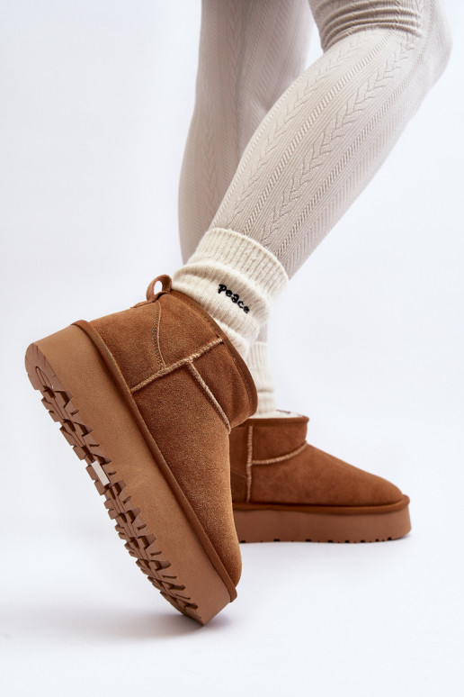 Elegante de camurça Baixo Botas de neve cor marrom Nucca Elegante de camurça Baixo Botas de neve cor marrom Nucca