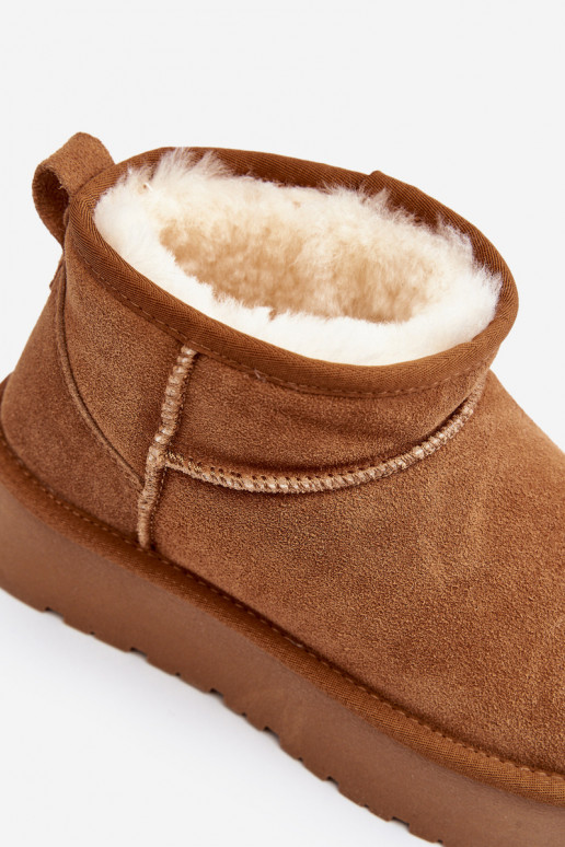 Elegante de camurça Baixo Botas de neve cor marrom Nucca Elegante de camurça Baixo Botas de neve cor marrom Nucca