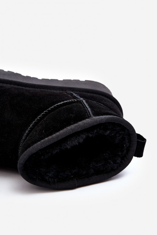 Elegante de camurça Baixo Botas de neve cor preta Nucca Elegante de camurça Baixo Botas de neve cor preta Nucca