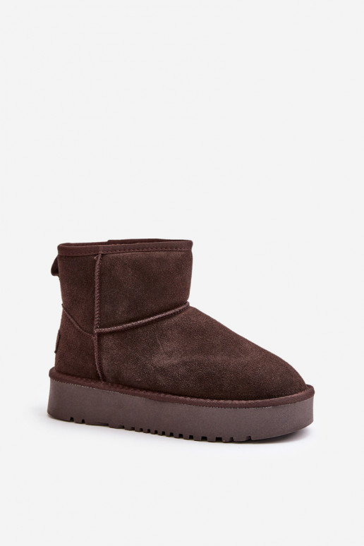 Pele de camurça Botas de neve com uma plataforma Por causa de Kubo cor marrom Rianaella Pele de camurça Botas de neve com uma plataforma Por causa de Kubo cor marrom Rianaella
