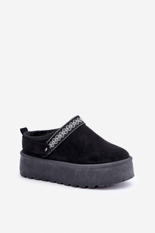Botas de neve Com decorações Haftem cor preta Selithria Botas de neve Com decorações Haftem cor preta Selithria