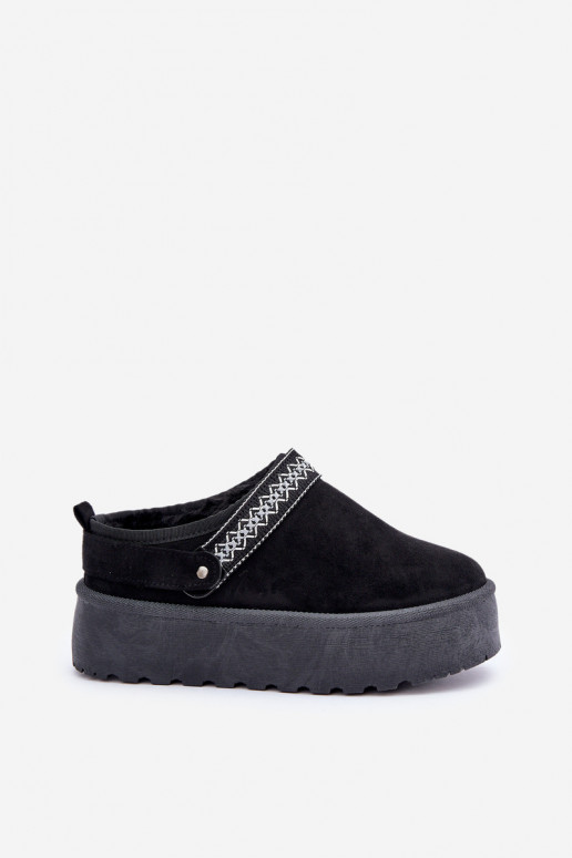Botas de neve Com decorações Haftem cor preta Selithria Botas de neve Com decorações Haftem cor preta Selithria