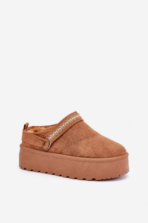 Botas de neve Com decorações Haftem cor marrom Selithria Botas de neve Com decorações Haftem cor marrom Selithria