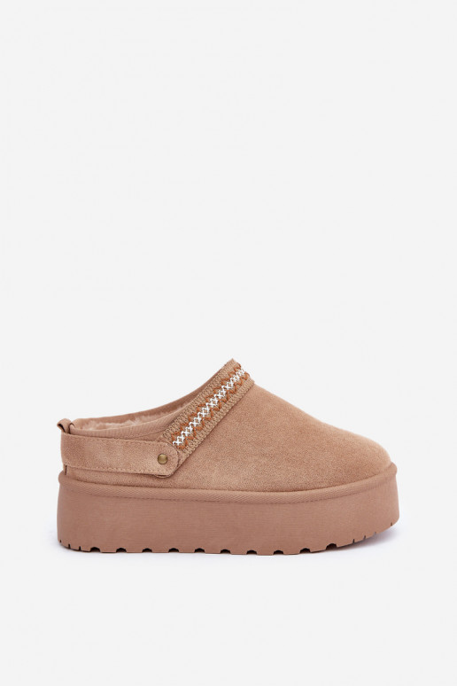 Botas de neve Com decorações Haftem bege Selithria Botas de neve Com decorações Haftem bege Selithria