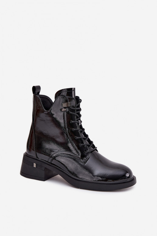 com efeito verniz aquecimento Botas femininas Klocke Vinceza 58602 cor preta com efeito verniz aquecimento Botas femininas Klocke Vinceza 58602 cor preta