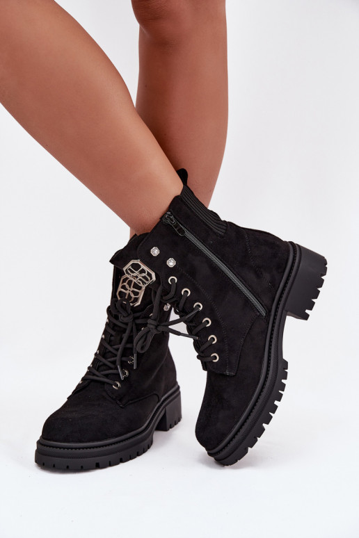 Botins de trabalho Feminino aquecimento com lindos detalhes cor preta Olivira Botins de trabalho Feminino aquecimento com lindos detalhes cor preta Olivira