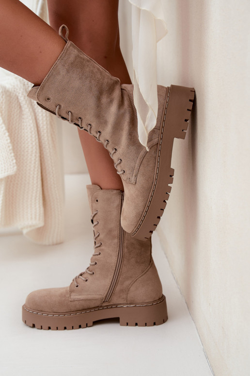 Botins de trabalho Feminino aquecimento cor cáqui Tem que serrvielle