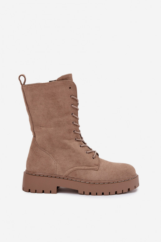 Botins de trabalho Feminino aquecimento cor cáqui Tem que serrvielle