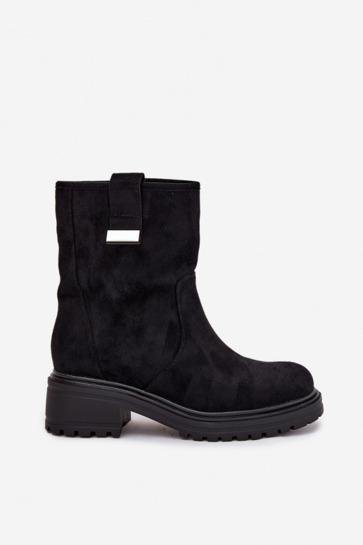 aquecimento Botas femininas De salto baixo cor preta Mirellea aquecimento Botas femininas De salto baixo cor preta Mirellea