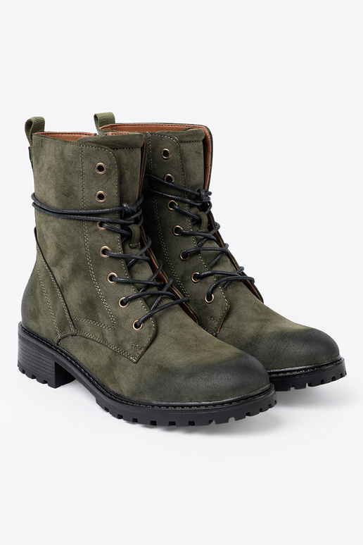 cor cáqui botas de montaria altas z niskim obcasem cor cáqui botas de montaria altas z niskim obcasem