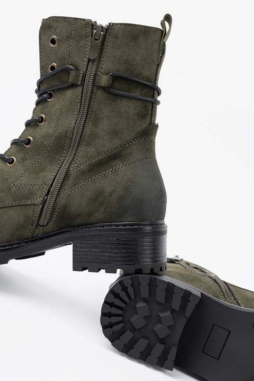 cor cáqui botas de montaria altas z niskim obcasem cor cáqui botas de montaria altas z niskim obcasem