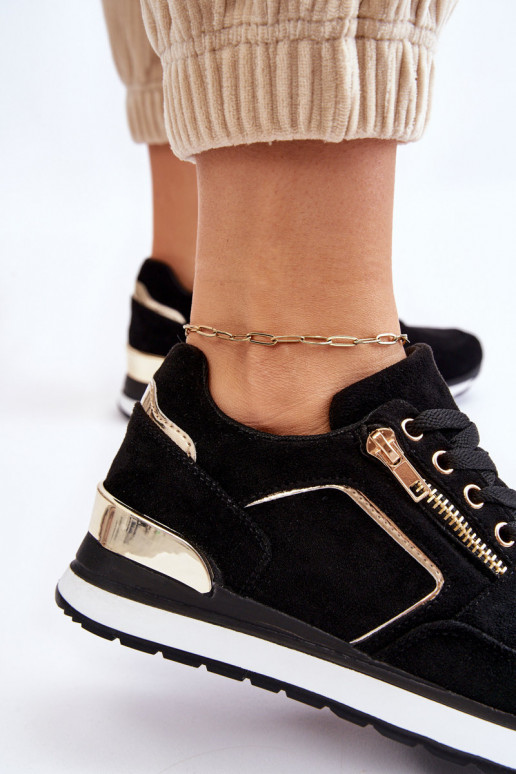 de camurça tênis com uma plataforma cor preta Riverside