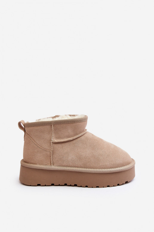Elegante de camurça Baixo Botas de neve cor de marfim Nucca Elegante de camurça Baixo Botas de neve cor de marfim Nucca