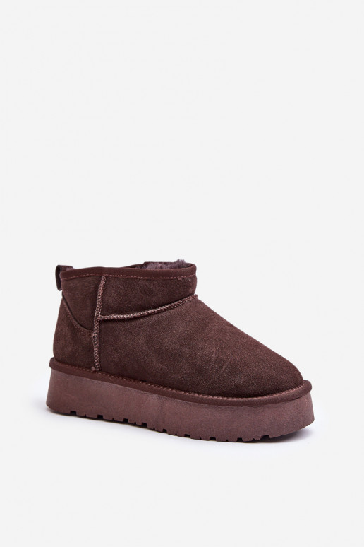 Elegante de camurça Baixo Botas de neve cor marrom Nucca Elegante de camurça Baixo Botas de neve cor marrom Nucca