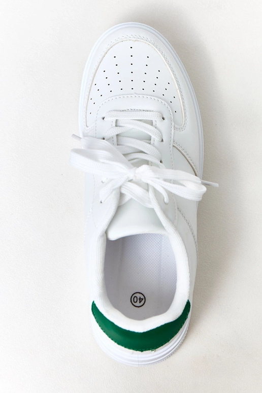 Tênis brancos com plataforma e...