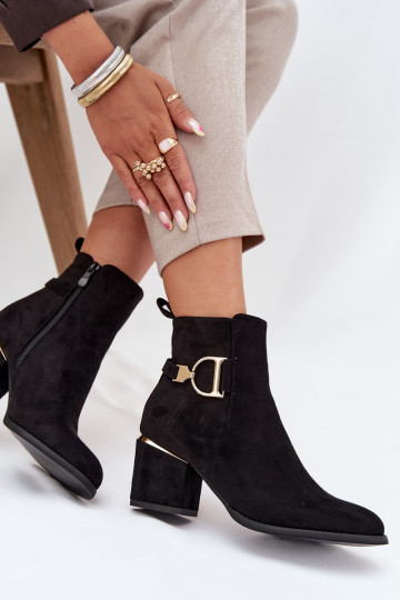 aquecimento Botas femininas Ze cor douradami Elementami cor preta Ambrine