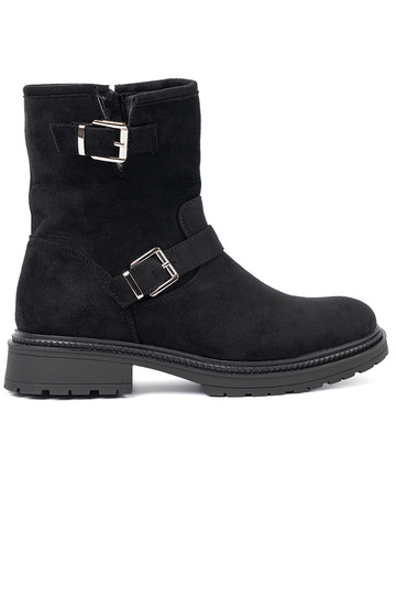 NoParaoczesne cor preta sapato ze pratami klamrami 2