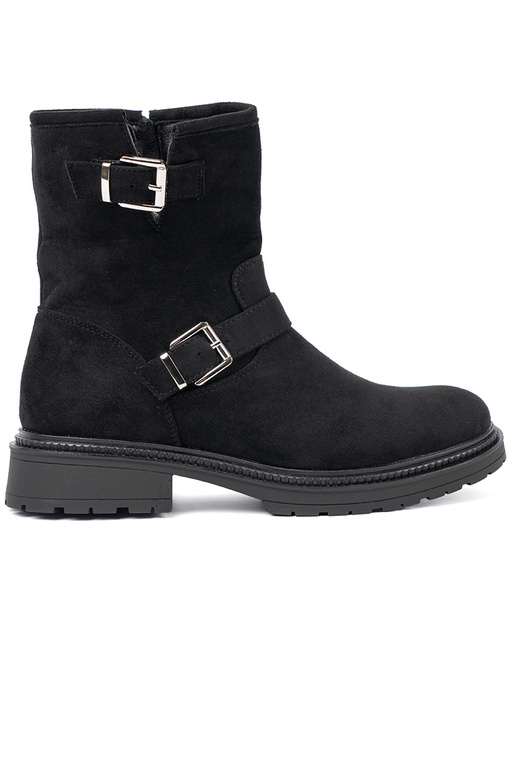 NoParaoczesne cor preta sapato ze pratami klamrami