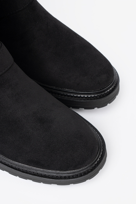 NoParaoczesne cor preta sapato ze pratami klamrami