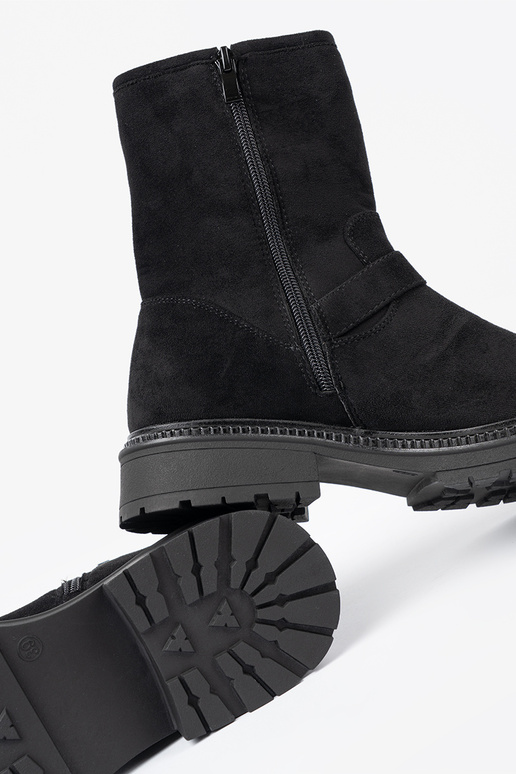 NoParaoczesne cor preta sapato ze pratami klamrami