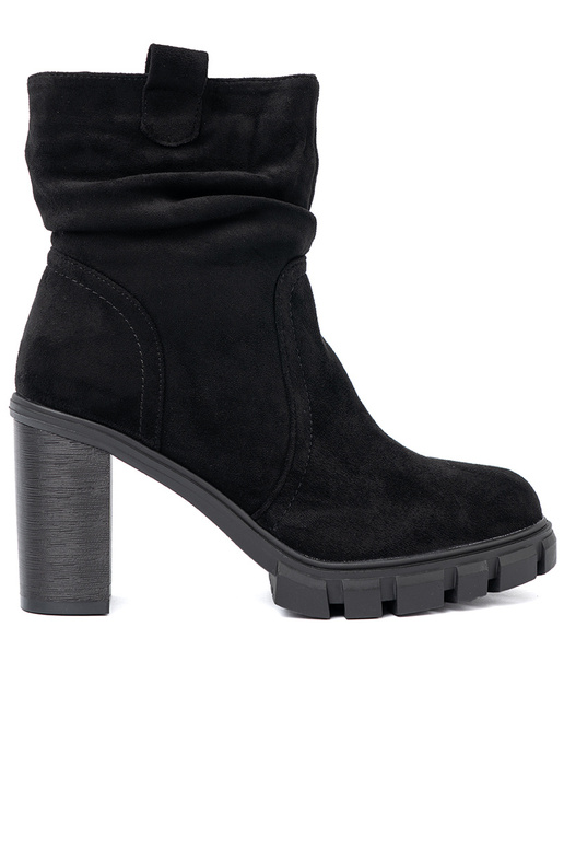 À moda cor preta sapato com top babado À moda cor preta sapato com top babado
