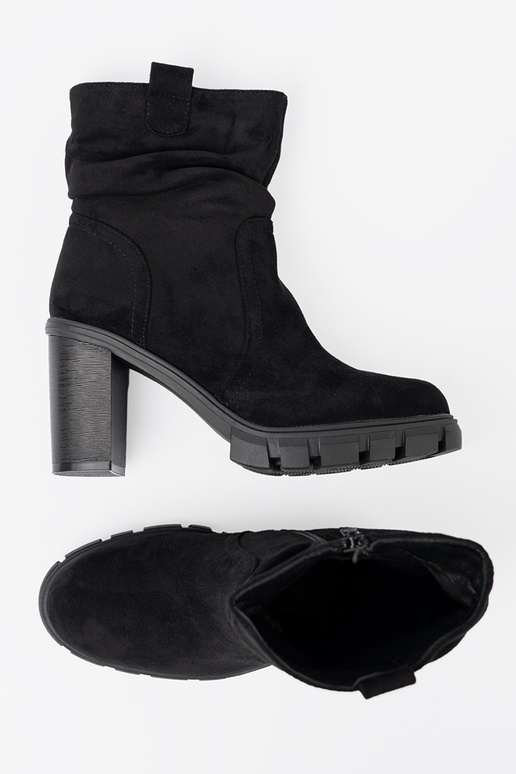 À moda cor preta sapato com top babado À moda cor preta sapato com top babado