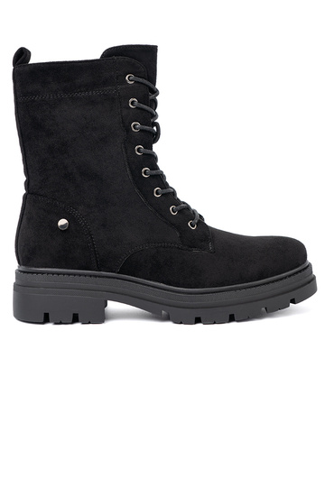 cor preta amarrado botas de montaria altas na masyParanej podeszParaie 2