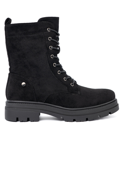 cor preta amarrado botas de montaria altas na masyParanej podeszParaie