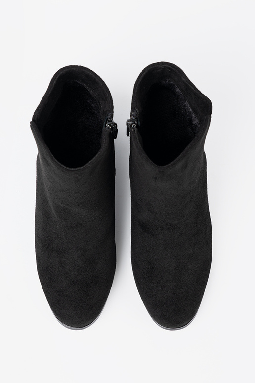 À moda cor preta sapato z eleganckim zdobieniem