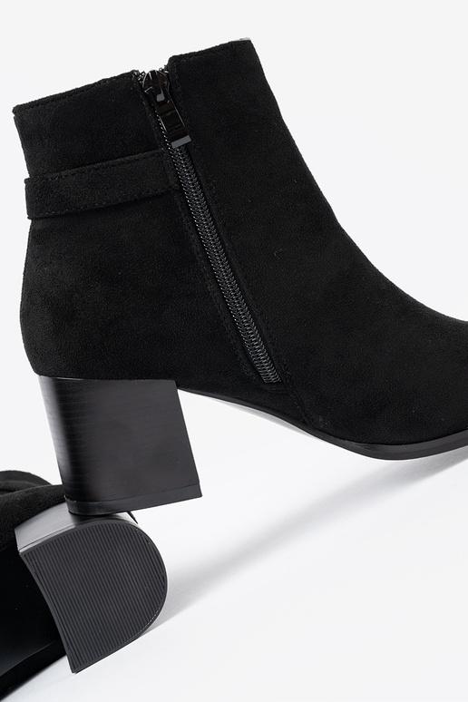 À moda cor preta sapato z eleganckim zdobieniem