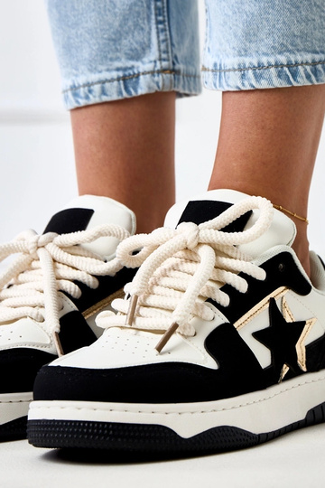 Tênis plataforma preto e... 2