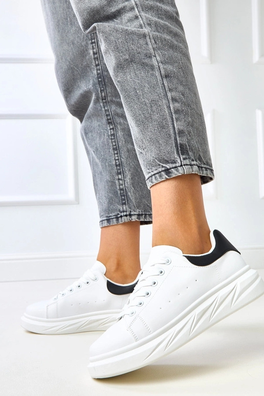 Tênis plataforma preto e branco Rosier