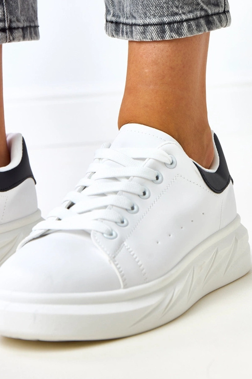 Tênis plataforma preto e branco Rosier