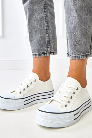 Tênis plataforma brancos Talah