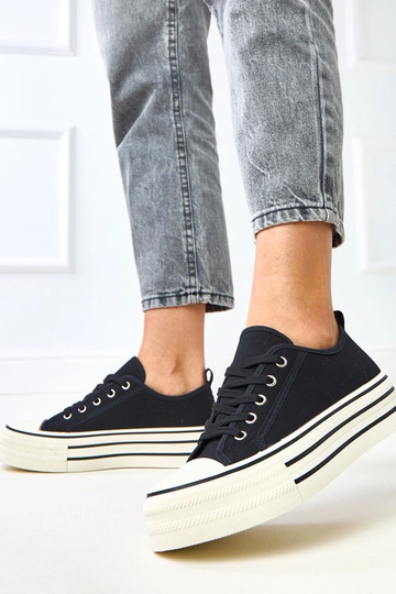 Tênis plataforma pretos Talah 2