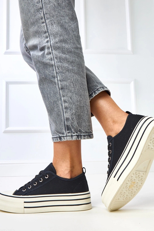 Tênis plataforma pretos Talah Tênis plataforma pretos Talah