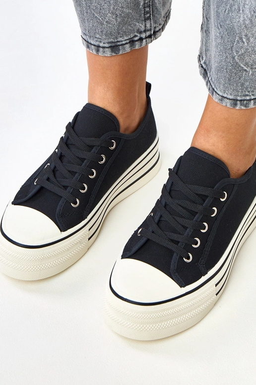 Tênis plataforma pretos Talah Tênis plataforma pretos Talah