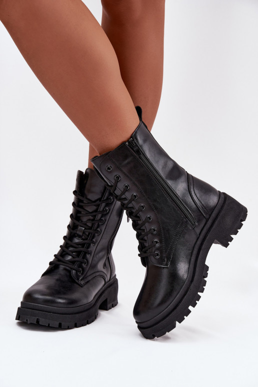 Botins de trabalho Feminino aquecimentoPodParaójnym Zamkiem cor preta Perlina