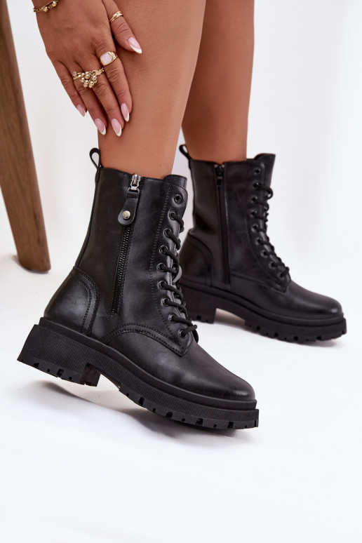 Botins de trabalho Feminino aquecimentoPodParaójnym Zamkiem cor preta Perlina