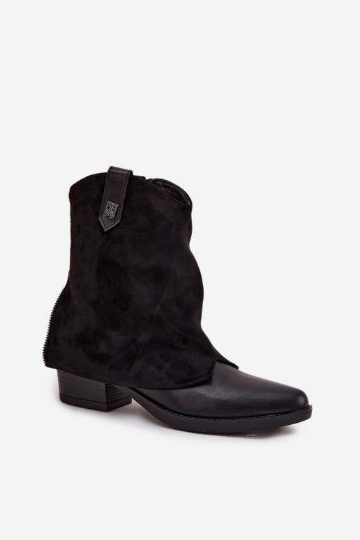 aquecimento botas estilo coParaboy com salto cor preta Sylvette aquecimento botas estilo coParaboy com salto cor preta Sylvette