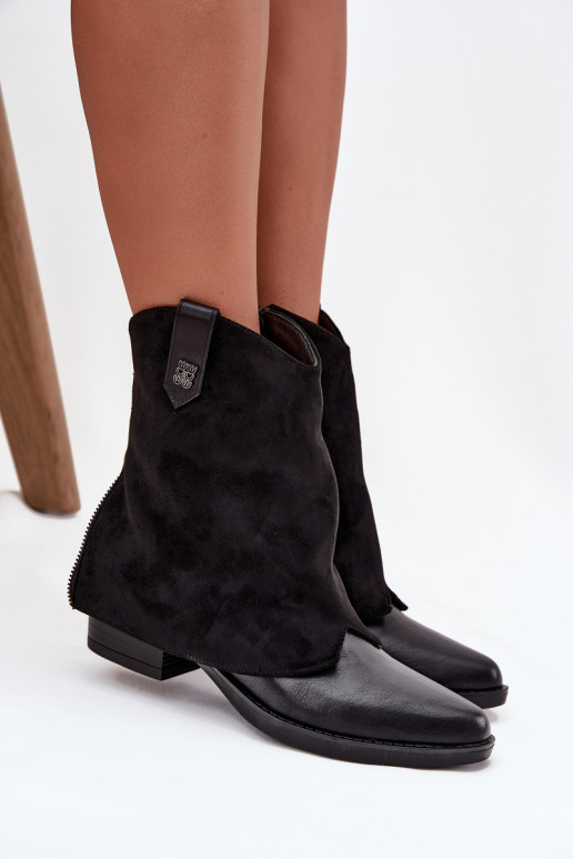 aquecimento botas estilo coParaboy com salto cor preta Sylvette aquecimento botas estilo coParaboy com salto cor preta Sylvette